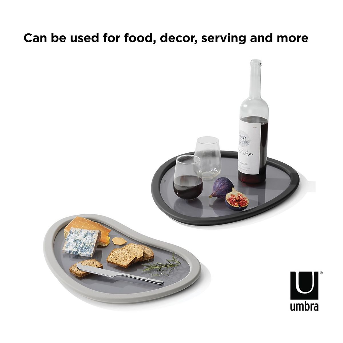 Accessoires de cuisine de forme irrégulière HUB couleur graphite style minimaliste Umbra