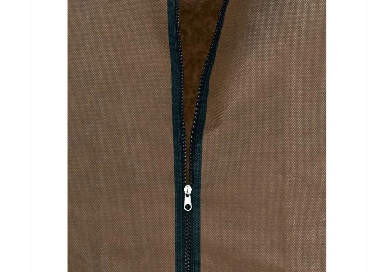 Armoire en tissu avec étagère Fela - marron foncé