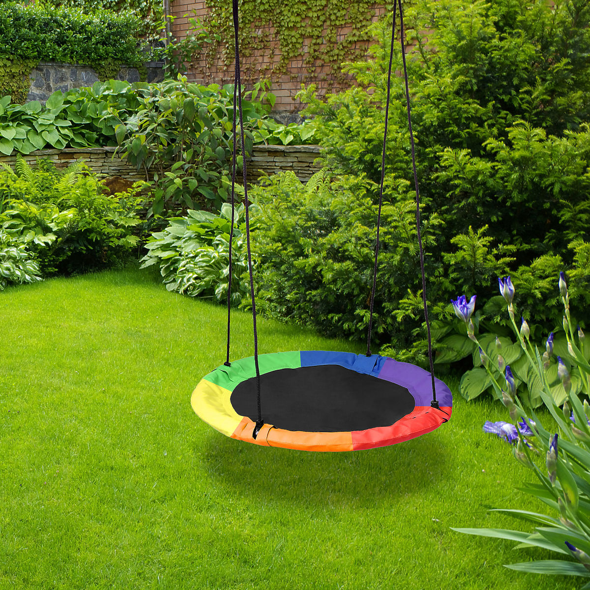 Balançoire de jardin nid Romek multicolore 60 cm