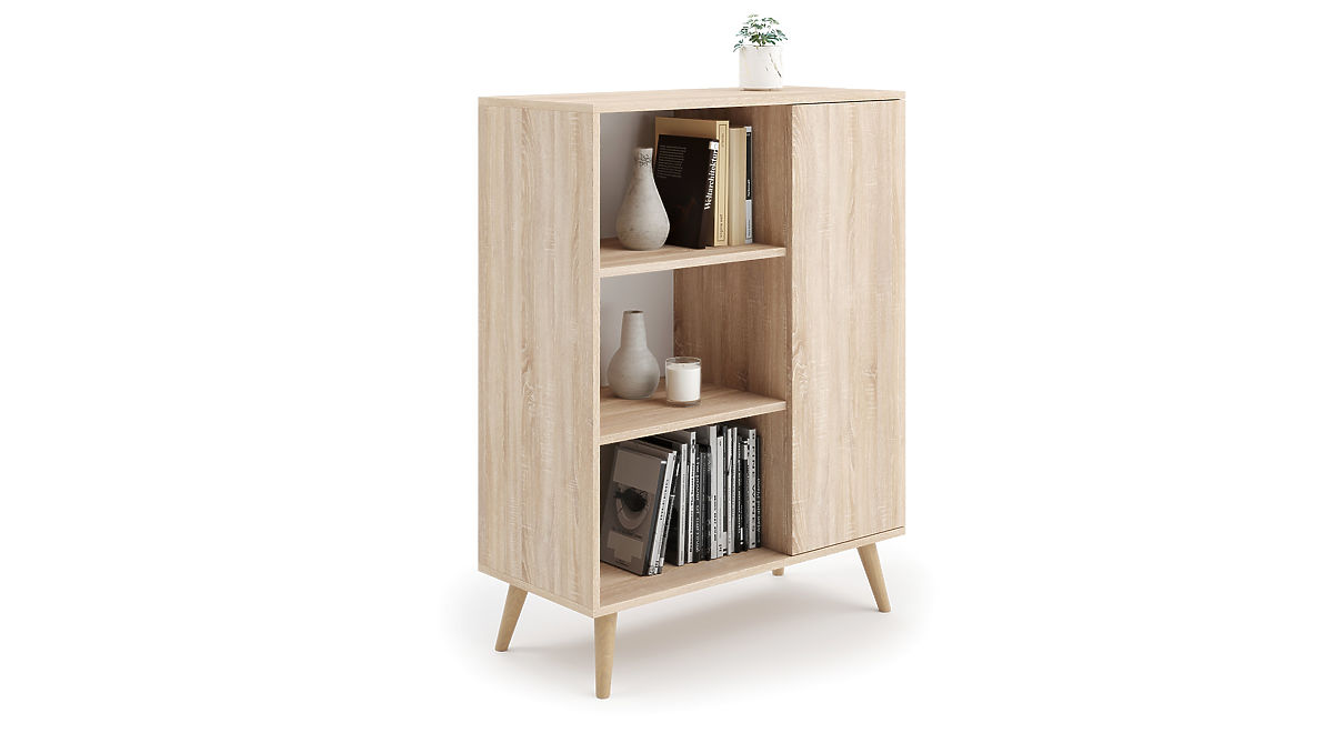 Étagère armoire Fondi chêne sonoma, style scandinave
