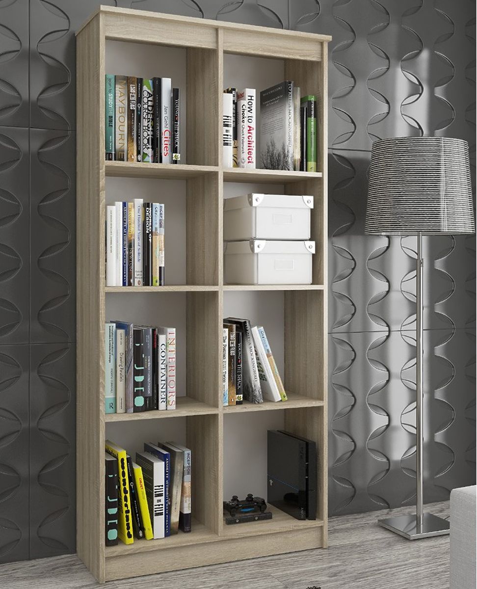 ÉTAGÈRE DE BUREAU R 80 cm CLP 8 ÉTAGÈRES CHÊNE SONOMA