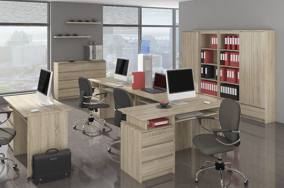 ÉTAGÈRE DE BUREAU R 80 cm CLP 8 ÉTAGÈRES CHÊNE SONOMA