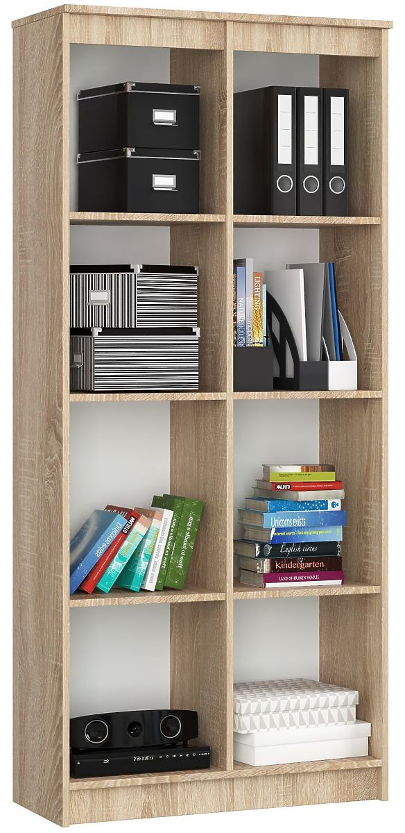 ÉTAGÈRE DE BUREAU R 80 cm CLP 8 ÉTAGÈRES CHÊNE SONOMA
