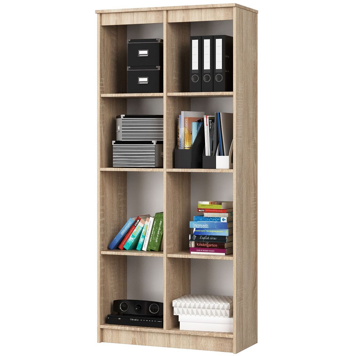 ÉTAGÈRE DE BUREAU R 80 cm CLP 8 ÉTAGÈRES CHÊNE SONOMA