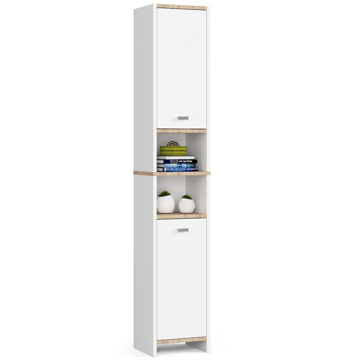 ÉTAGÈRE DE SALLE DE BAIN BETI 2D 2W BLANCHE