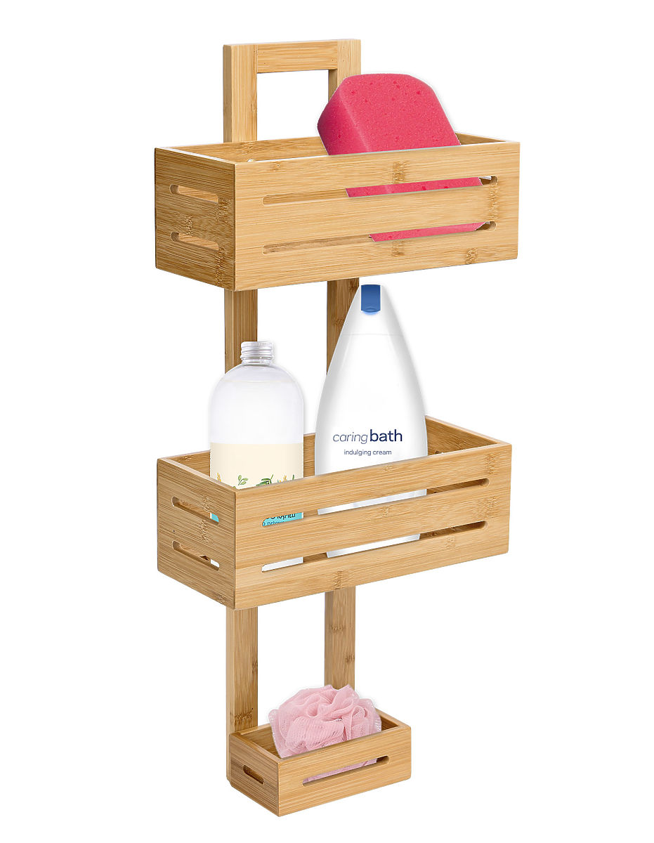 Étagère en bambou MANILA 3 niveaux pour cuisine et salle de bain