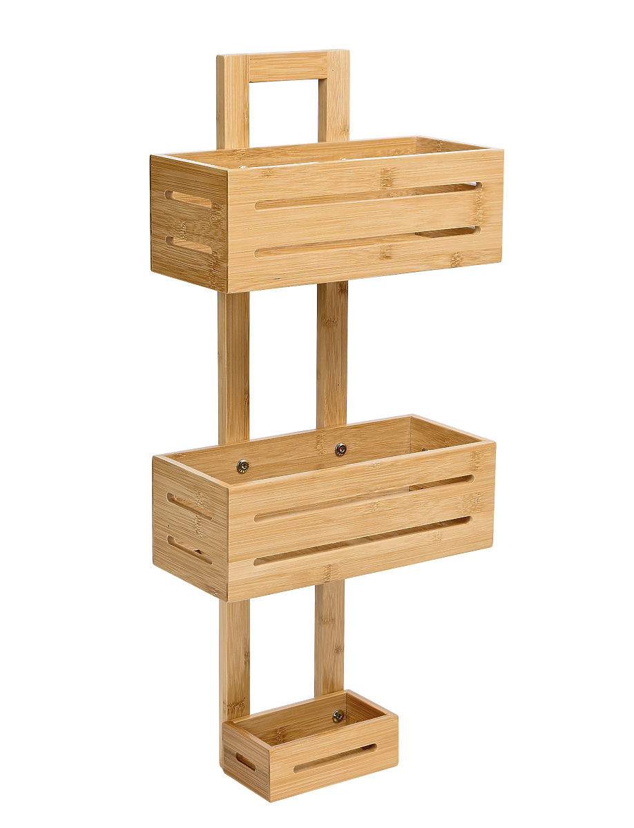 Étagère en bambou MANILA 3 niveaux pour cuisine et salle de bain