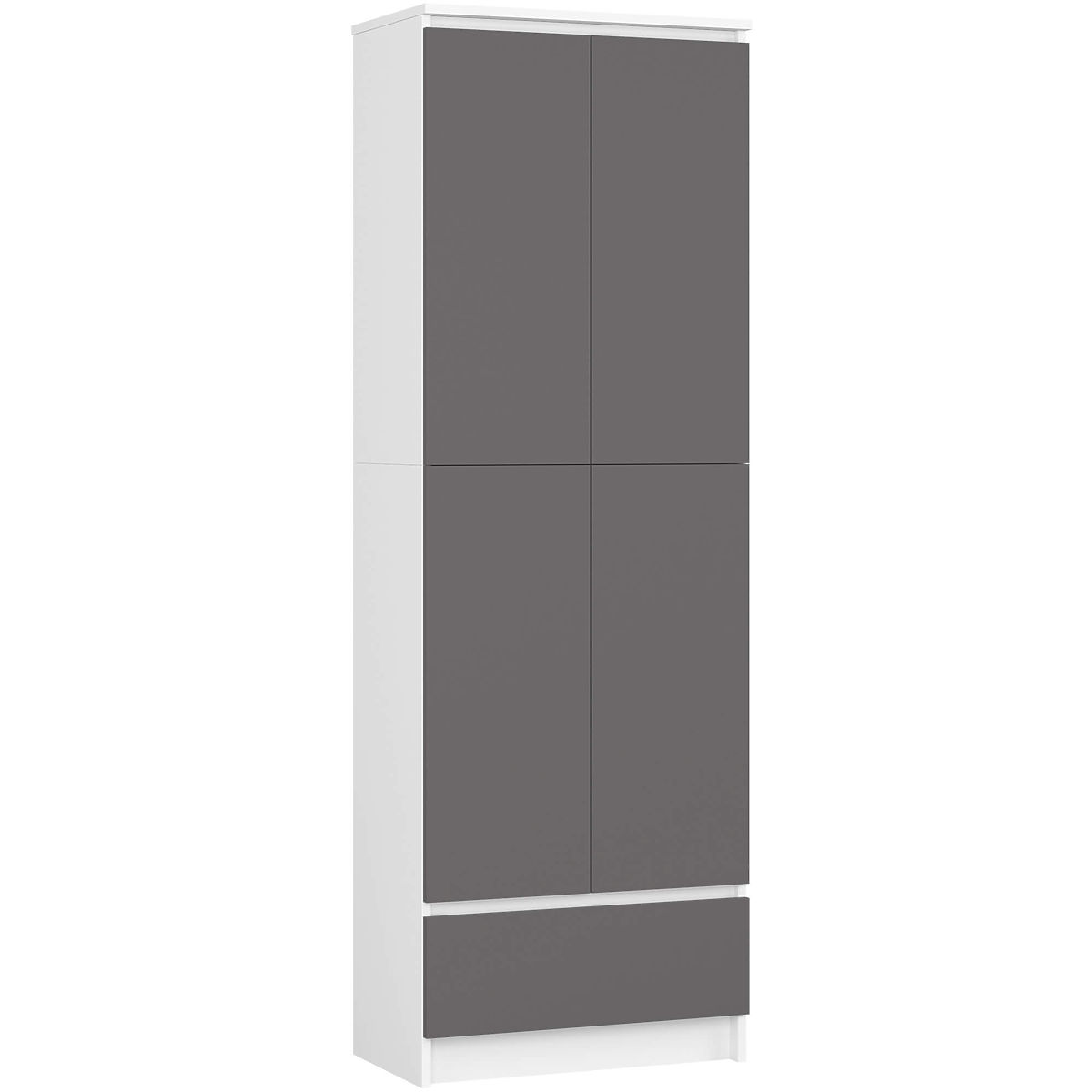 ÉTAGÈRE FERMÉE R60 2D 1SZ CLP PK BLANC / GRIS