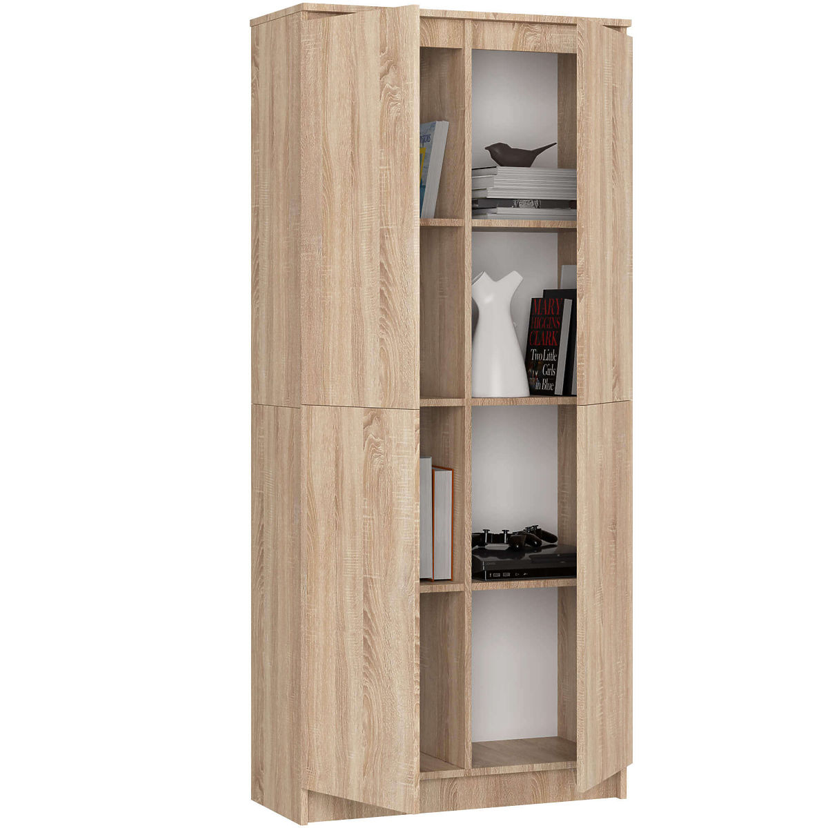 ÉTAGÈRE FERMÉE R80 2D 8P CLP CHÊNE SONOMA