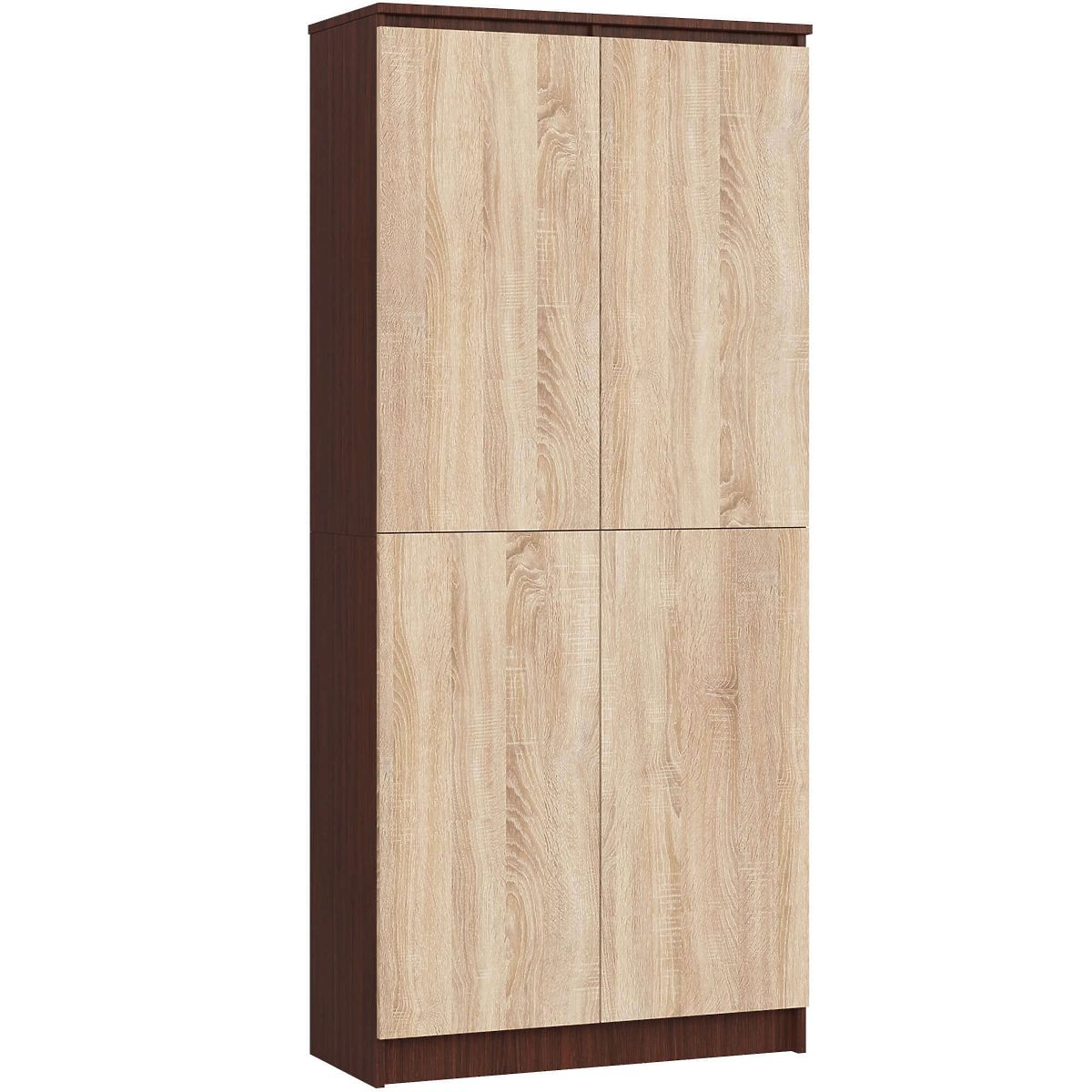 ÉTAGÈRE FERMÉE R80 2D 8P CLP WENGE / SONOMA
