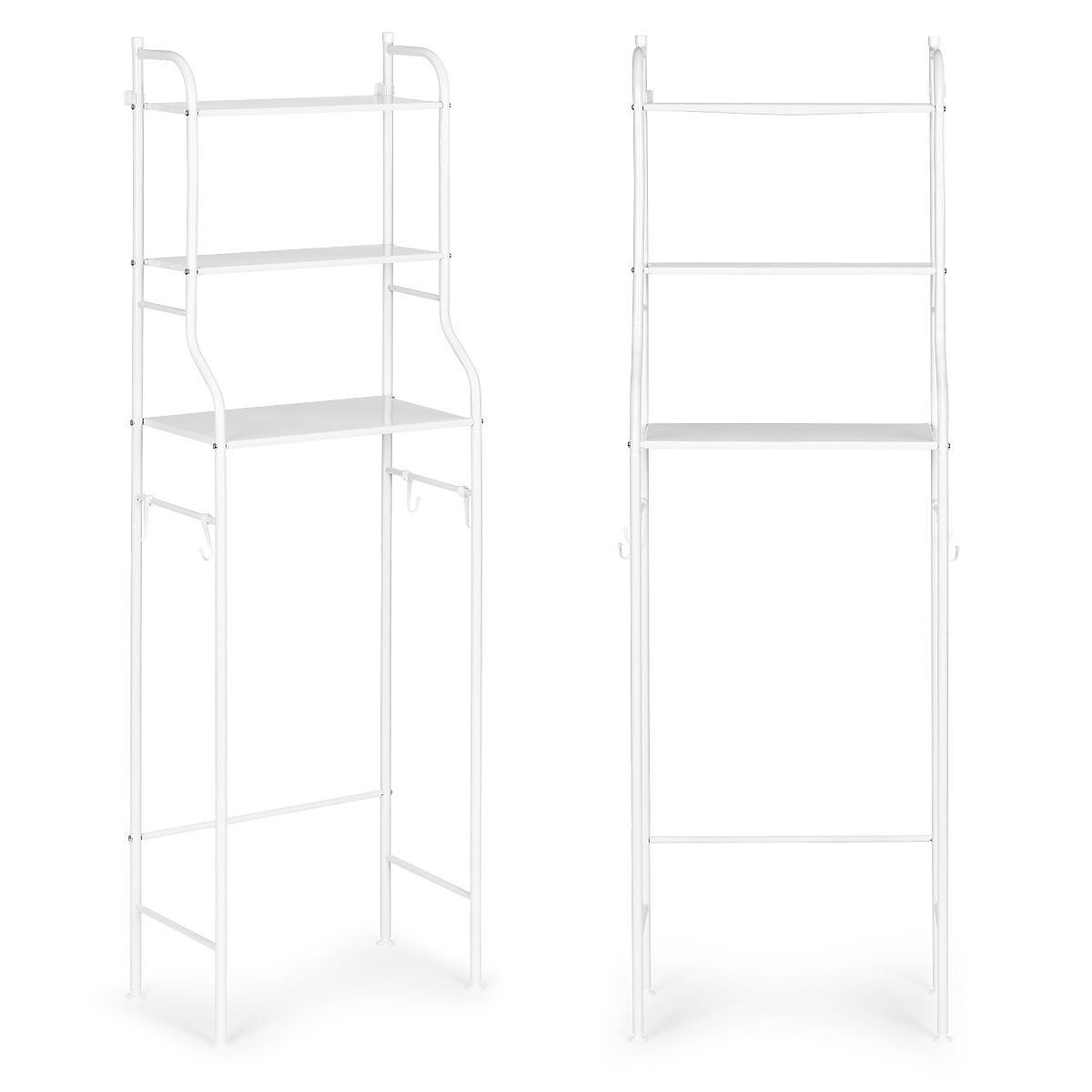 Étagère haute de WC pour salle de bain au-dessus des toilettes 3 étagères structure en aluminium