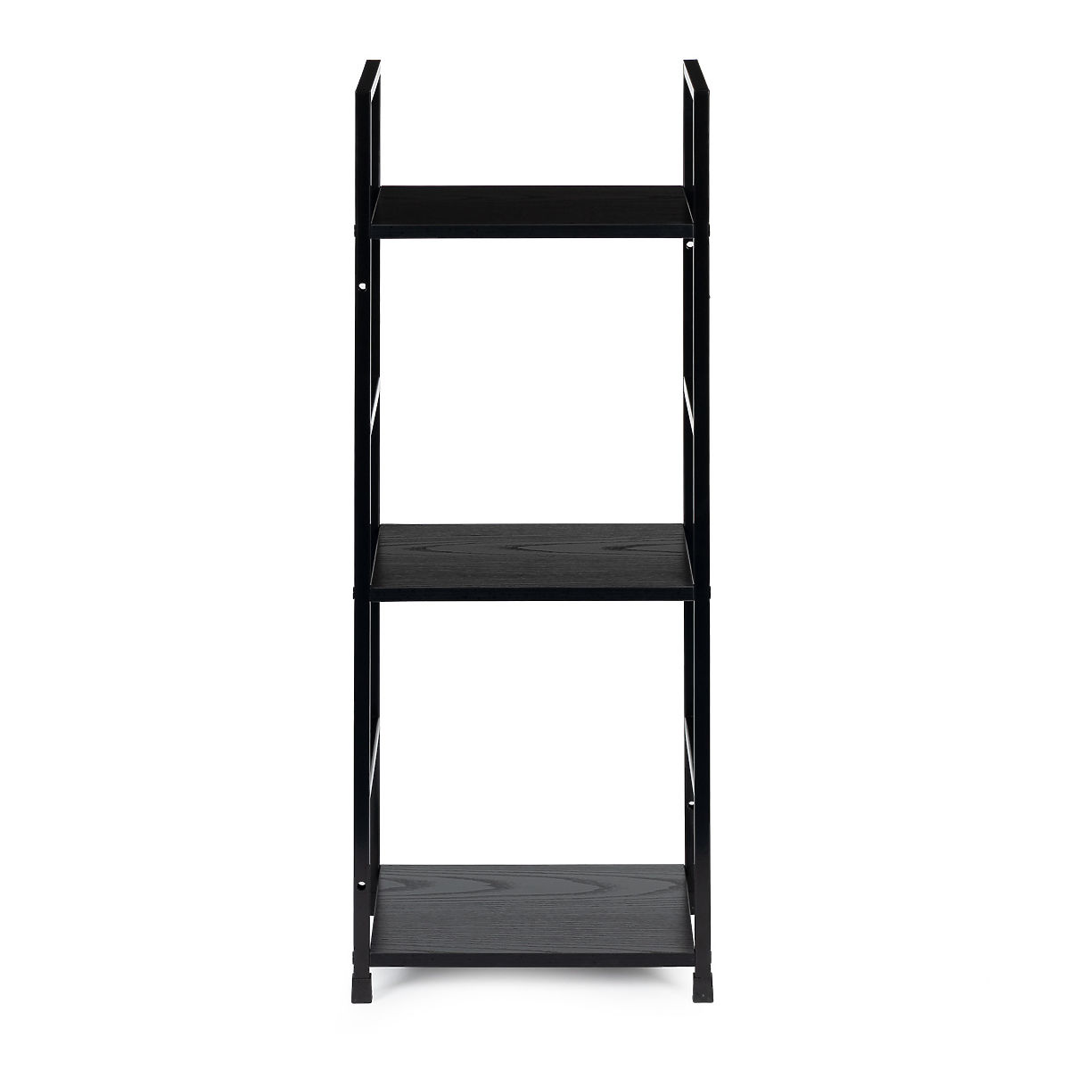 Étagère moderne en bois avec cadre métallique LOFT 3 étagères noir