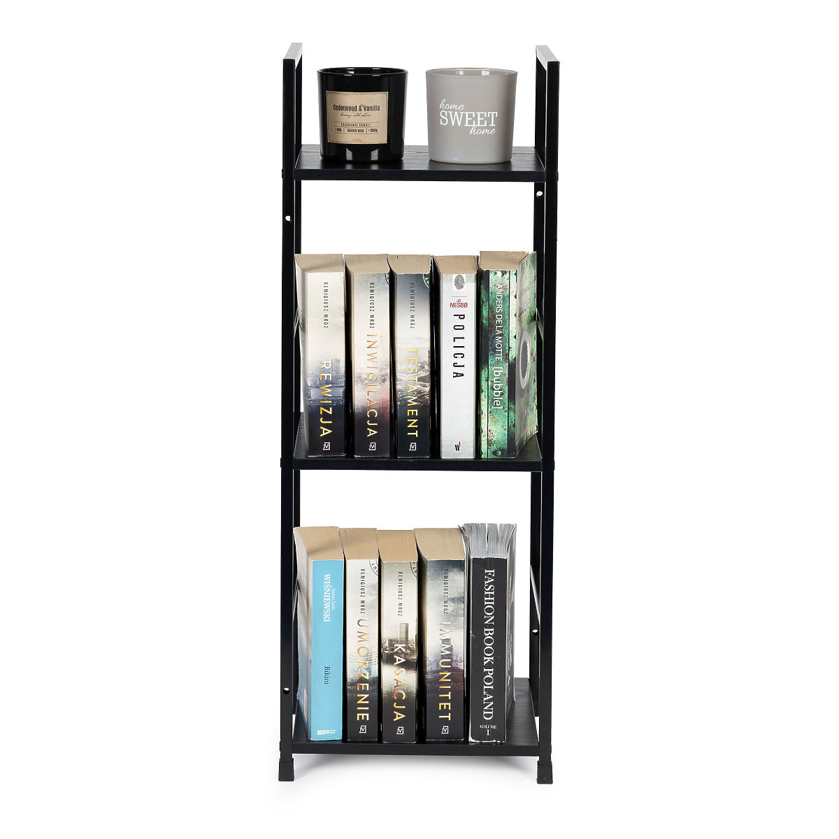 Étagère moderne en bois avec cadre métallique LOFT 3 étagères noir