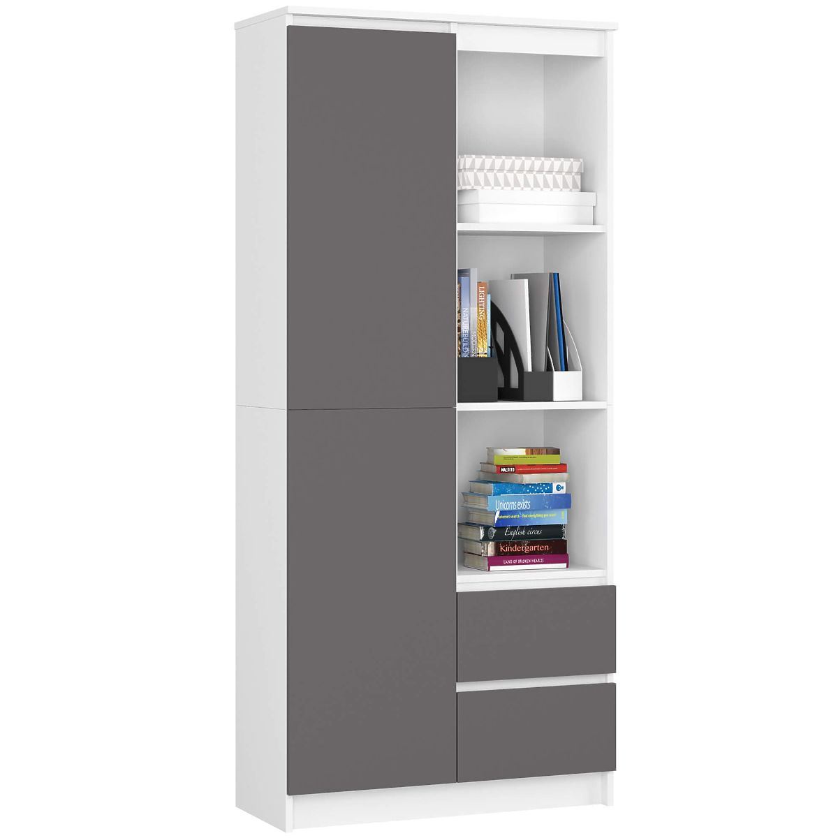 ÉTAGÈRE R11 R80 1D 2SZ CLP PK BLANC / GRIS