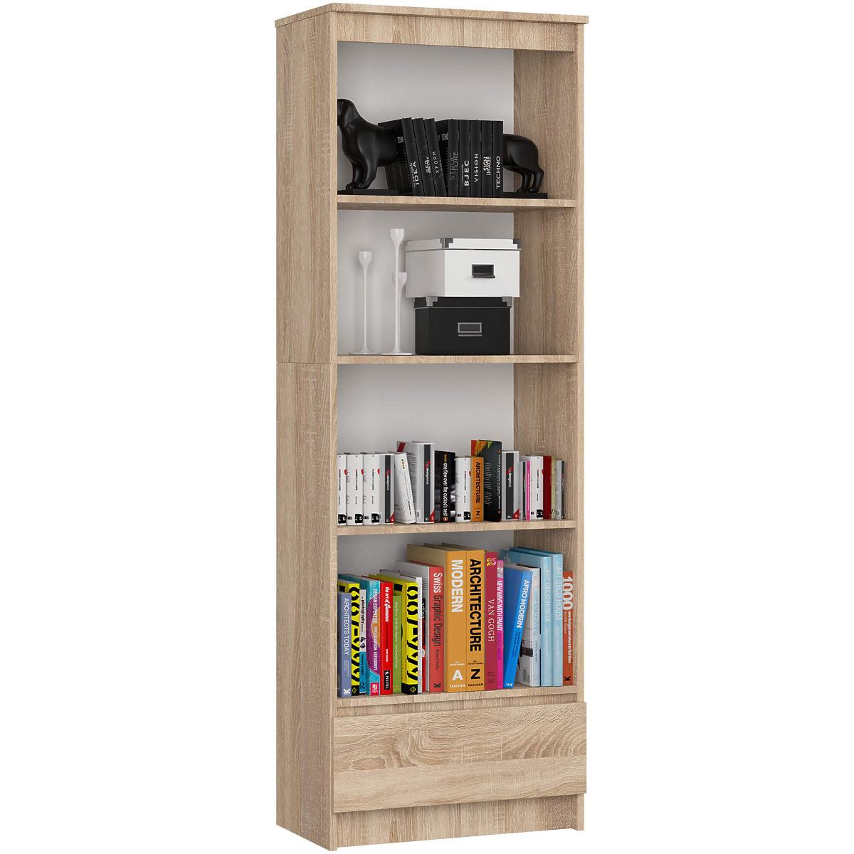 ÉTAGÈRE R60 1TI 4P CLP PK CHÊNE SONOMA