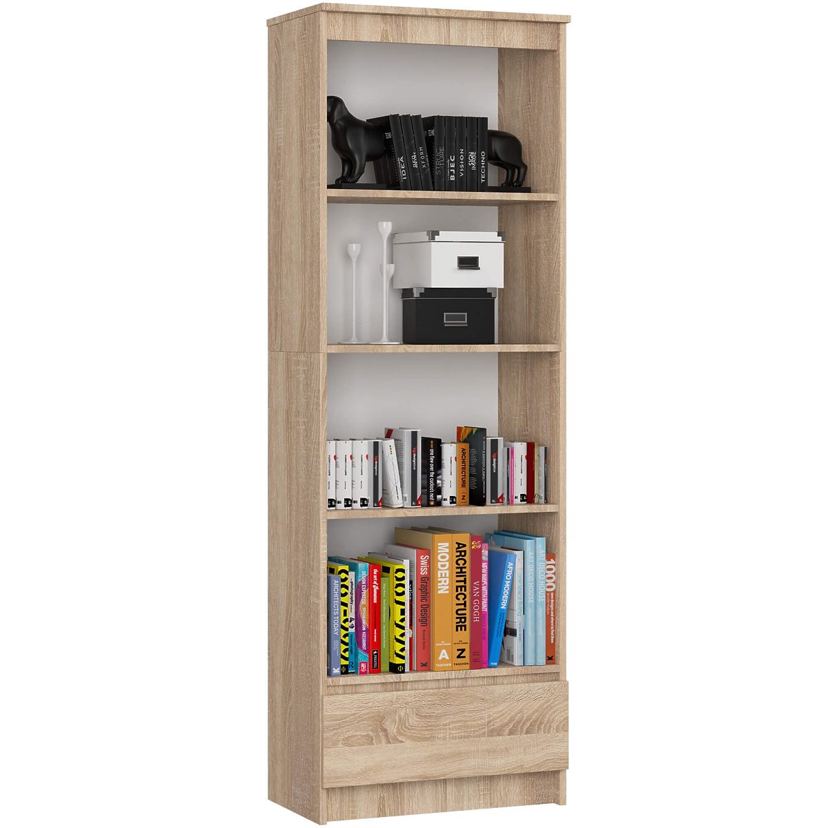 ÉTAGÈRE R60 1TI 4P CLP PK CHÊNE SONOMA