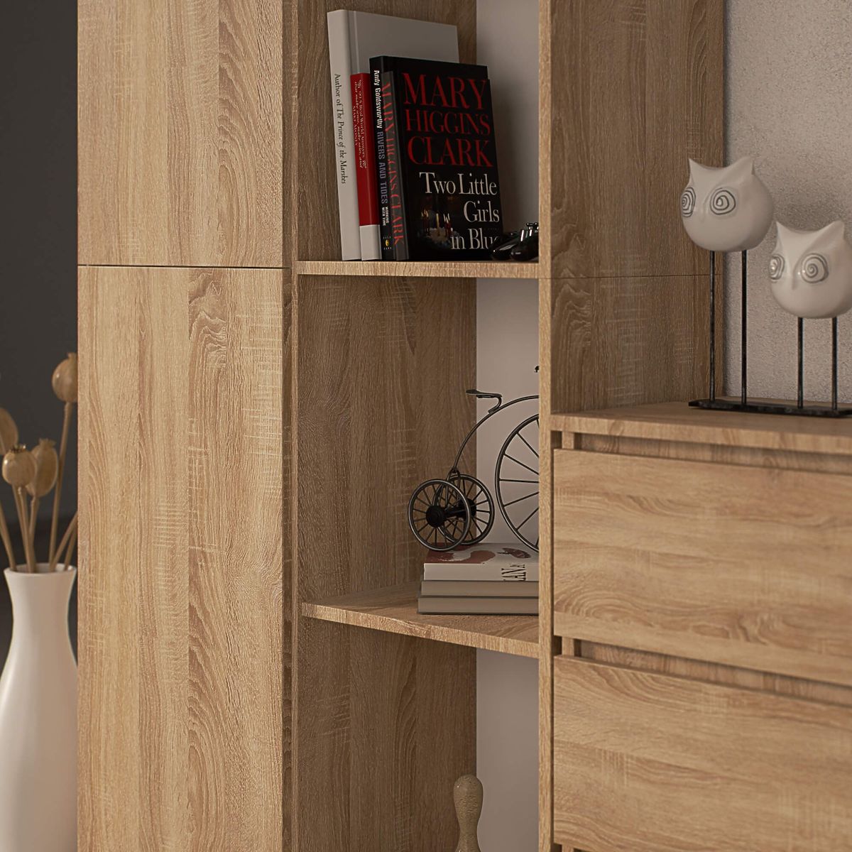 ÉTAGÈRE R80 1D 4P CLP CHÊNE SONOMA