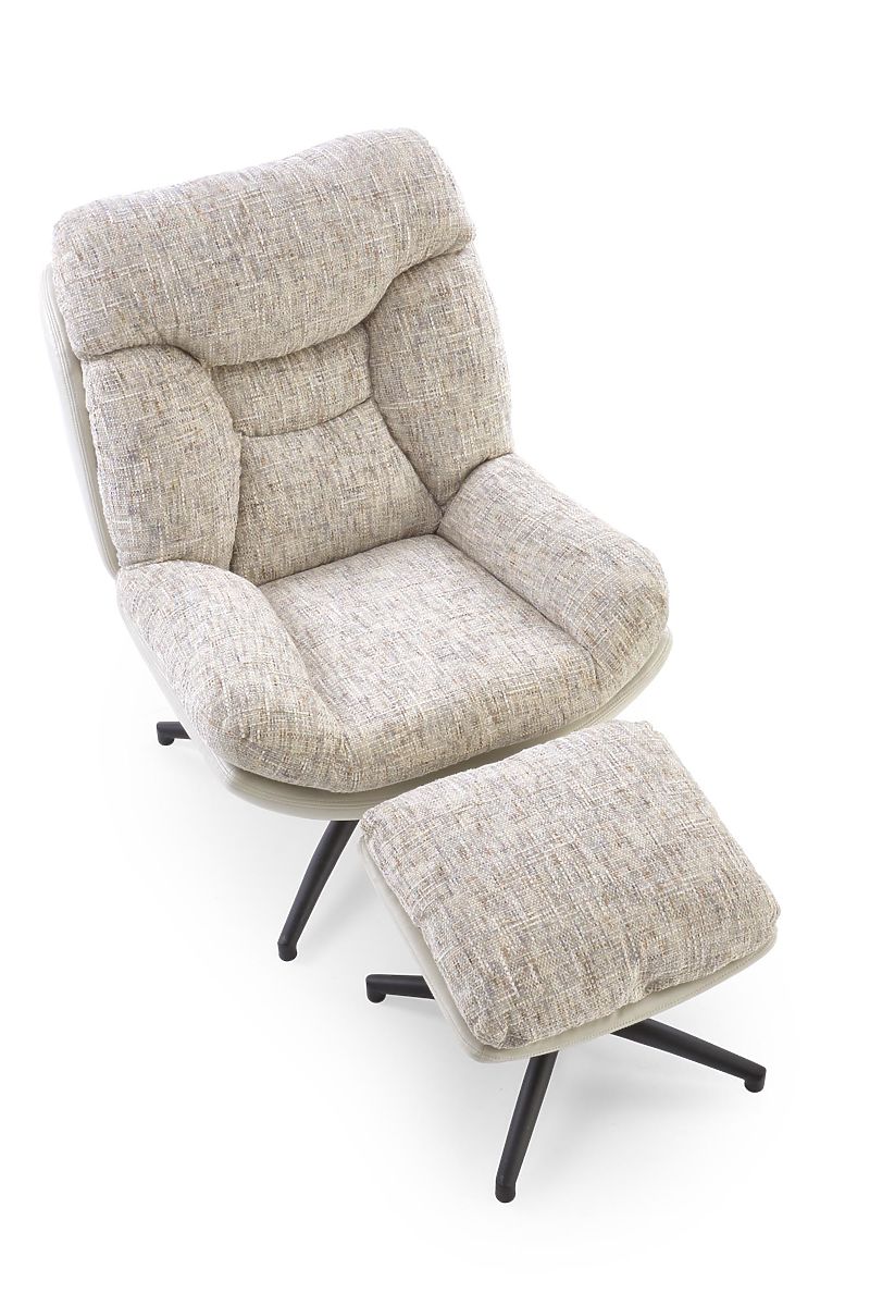 Fauteuil KRONOS avec repose-pieds, beige / multicolore (1p=1pc)