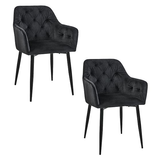 2x CHAISE SJ.030 - NOIRE