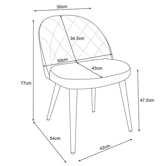 4x Chaises en Velours Rembourrées SJ.077 Vert Bouteille