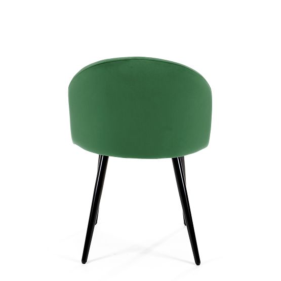 4x Chaises en Velours Rembourrées SJ.077 Vert Bouteille