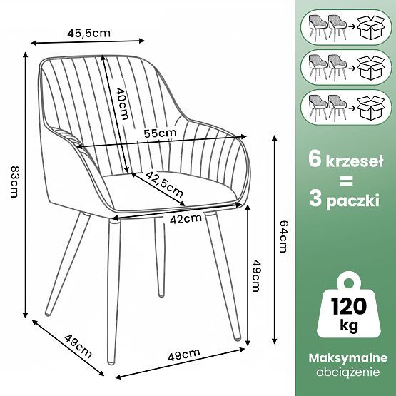 6x Chaise pivotante en velours avec surpiqûres Beige TURNO Pieds noirs