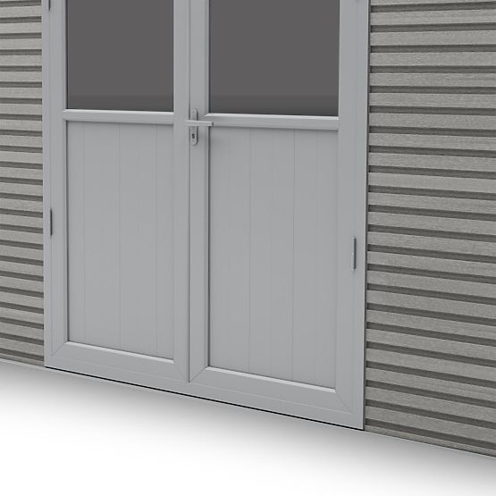 Abri de jardin Ardena 4x3 m 12 m², gris foncé, bois composite, aluminium, montage facile