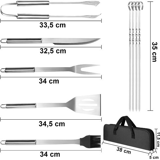 Accessoires de barbecue ISCO + étui