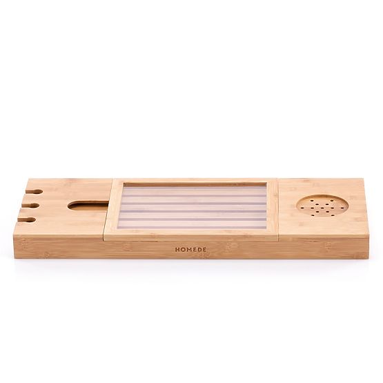 Accessoires de salle de bain MELEDYN couleur marron clair style boho sur pied pour usage intérieur h