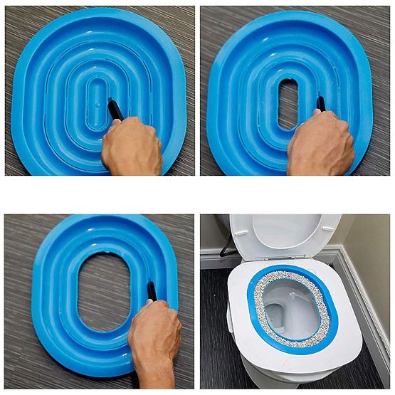 Adaptateur de toilette pour chats NILS bleu
