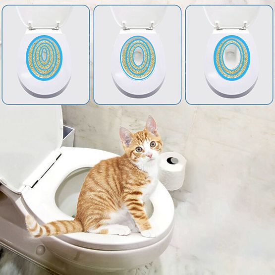 Adaptateur de toilette pour chats NILS bleu