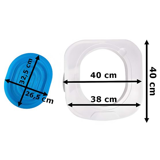 Adaptateur de toilette pour chats NILS bleu