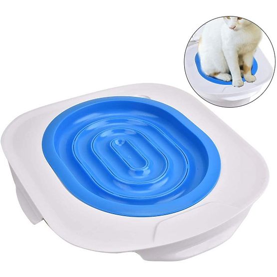 Adaptateur de toilette pour chats NILS bleu