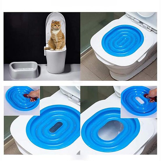 Adaptateur de toilette pour chats NILS bleu