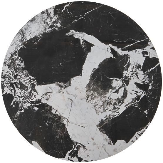 ALEXANDRA ensemble de 2 tables, marbre noir / noir