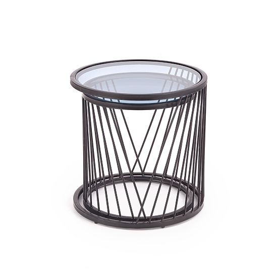 ANTILLA ensemble de 2 tables noir / fumé (1p=1pièce)