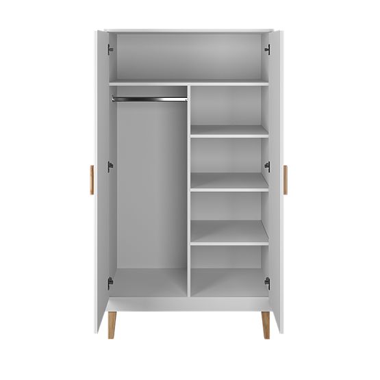 Garde-robe 2 portes KUBI - blanche