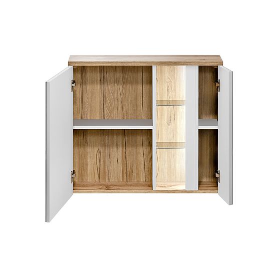 Armoire avec miroir 80 cm 2 portes