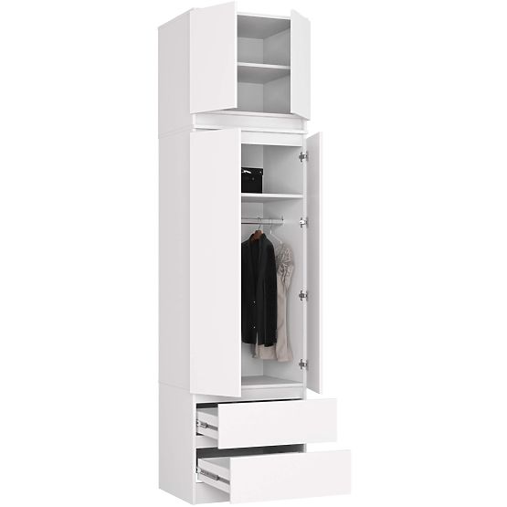ARMOIRE AVEC RALLONGE S60 2D 2SZ CLP PK BLANCHE