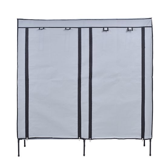 Armoire à chaussures en textile Gabi - gris