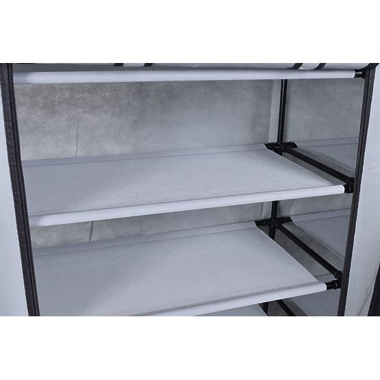 Armoire à chaussures en textile Gabi - gris