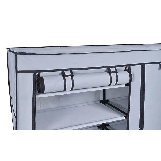 Armoire à chaussures en textile Gabi - gris