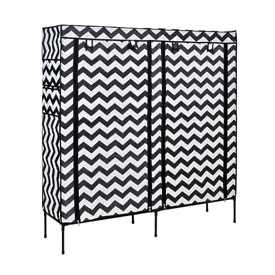Armoire à chaussures en textile Gabi - zèbre