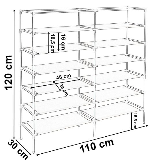 Armoire à chaussures en textile Gabi - zèbre
