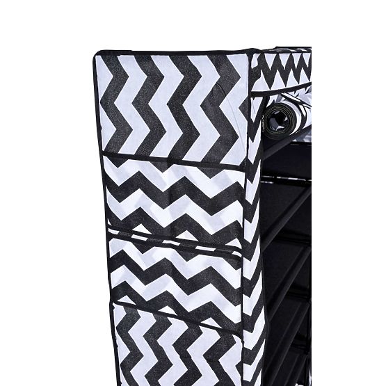 Armoire à chaussures en textile Gabi - zèbre