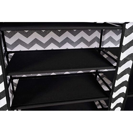 Armoire à chaussures en textile Gabi - zèbre