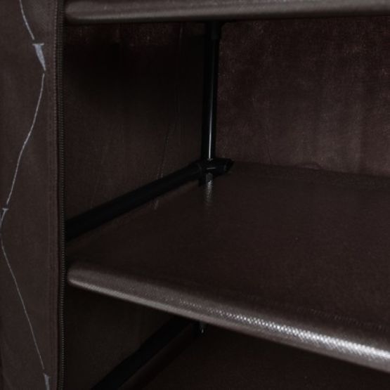 Armoire à chaussures en textile Vitto - marron