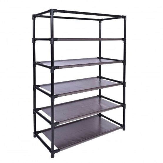 Armoire à chaussures en textile Vitto - marron