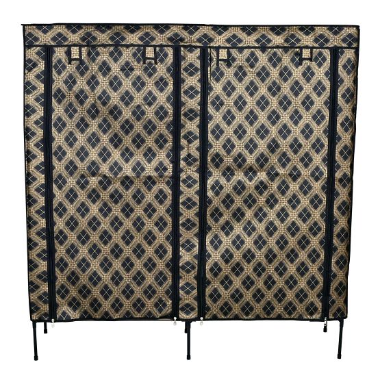 Armoire à chaussures en tissu Gabi - motif carreaux