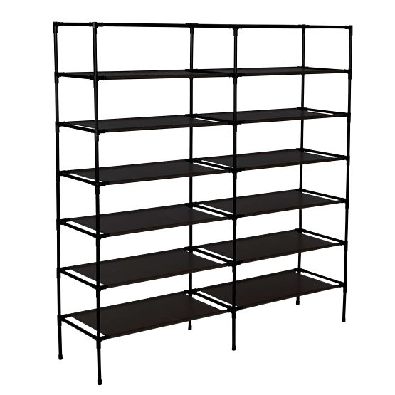 Armoire à chaussures en tissu Gabi - motif carreaux